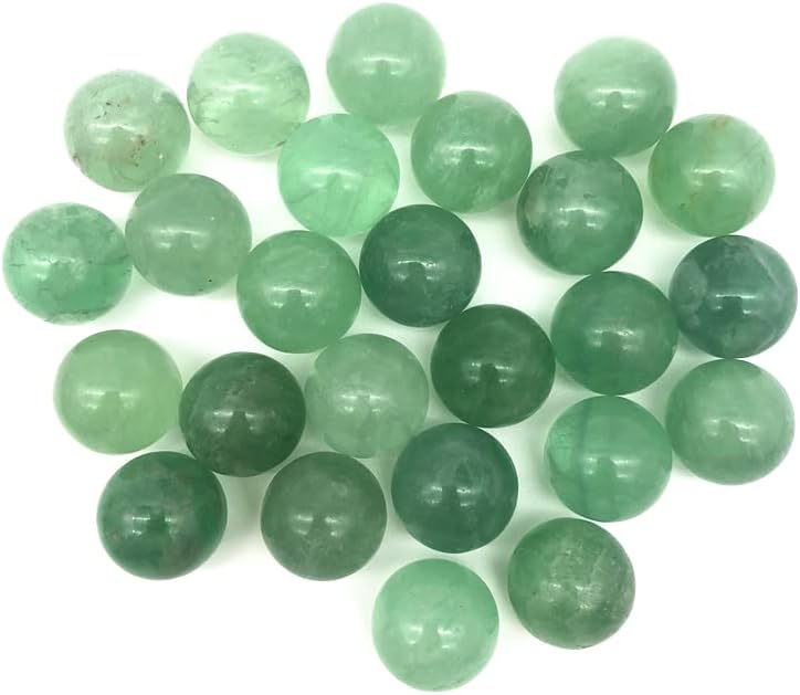 Ertiujg husong306 1pc cu bilă de flux verde natural sfera cuarțului Crystal Crystal Vindecarea mineralelor Pietre naturale