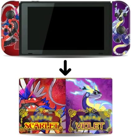 PKMN Scarlet și Violet Game Pielea compatibilă cu consola și docul de comutare