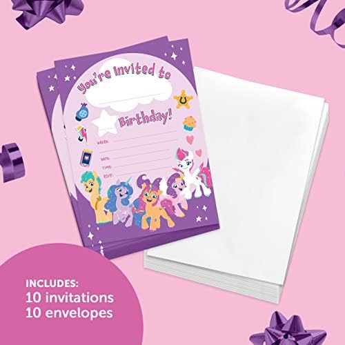 Desert Cactus My Little Pony Invitații invită cărți de naștere la mulți ani 10 Count cu plicuri băieți pentru fete pentru copii