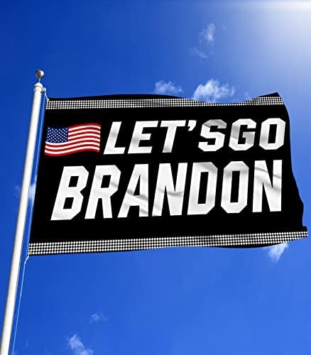 Let’s Go Brandon 3x5ft Steaguri cu Grommets din alamă, FJB Lets Go Brandon Sports Events Indoor Outdoor Flags & Banner