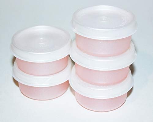Tupperware Smidgets BPA-Free lumina perla roz 1 uncie containere Set de 5