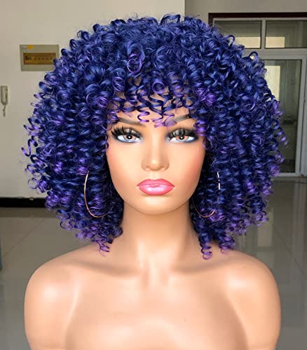 Cele mai frumoase peruci Afro cret cu breton pentru Femei negre peruca cret peruca pentru uzura zilnica
