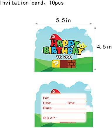 Taimowei 20 PC -uri Super Brother Card de invitație pentru petreceri de naștere Suport frate Brother Card poștale pentru petreceri