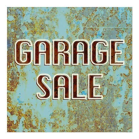 Cgsignlab | „Vânzare de garaj -Ghost Aged Blue” Fereastra | 8 x8