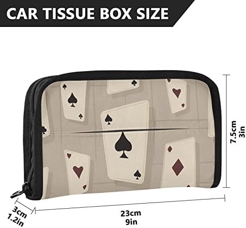 Suport de țesut auto de distribuție de țesuturi de poker-card-gery Tissue Supranier pentru șervețel din spate