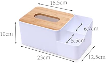 Cutie de depozitare a machiajului de depozitare țesuturi cutii coșul organizator desktop cutie de depozitare din lemn acoperire