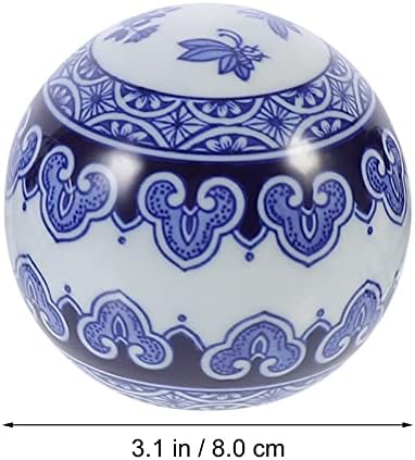 Winomo 3pcs Ball decorativ de porțelan sfere ceramice mici pentru piesă centrală sau utilizare individuală pentru utilizare