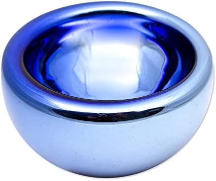 Novica Blue Opal Blown Glass Bowl