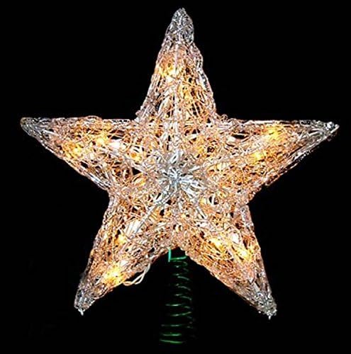 KSA 12 Luminat Snowy Crystal Star Star Christmas Treeper Topper - Lumini clare