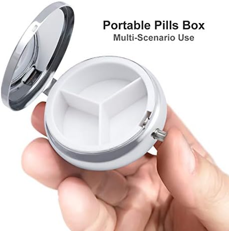 Pill Box Baseball Beaball Round Medicine Tablet Carcasă Portabilă Pilul Pilula pentru Vitamina Container Organizator Pilulari