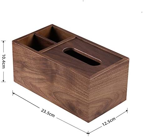 Douya Walnut Tissue Box multifuncțional telecomandă Cutie de depozitare camera de zi creativă de cafea solidă din lemn de cafea