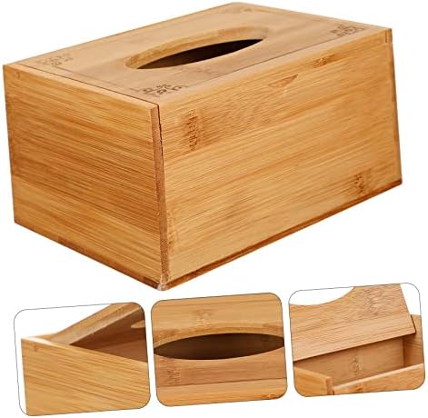 ALIPIS 1 PC Cutie de țesut din lemn pătrat cutia de țesuturi vintage decorațiuni de casă recipient recipient cu țesut facial