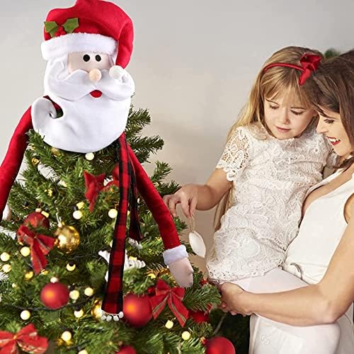 Arbore de Crăciun Topper Moș Crăciun Claus Hugger Decorații de Crăciun de Crăciun Cute de Crăciun Topper Vacanță de iarnă Acasă
