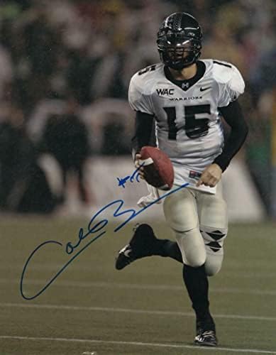 Colt Brennan Semnat Autograph 11x14 Foto - Hawaii Rainbow Warriors Star QB - Fotografii autografate NFL